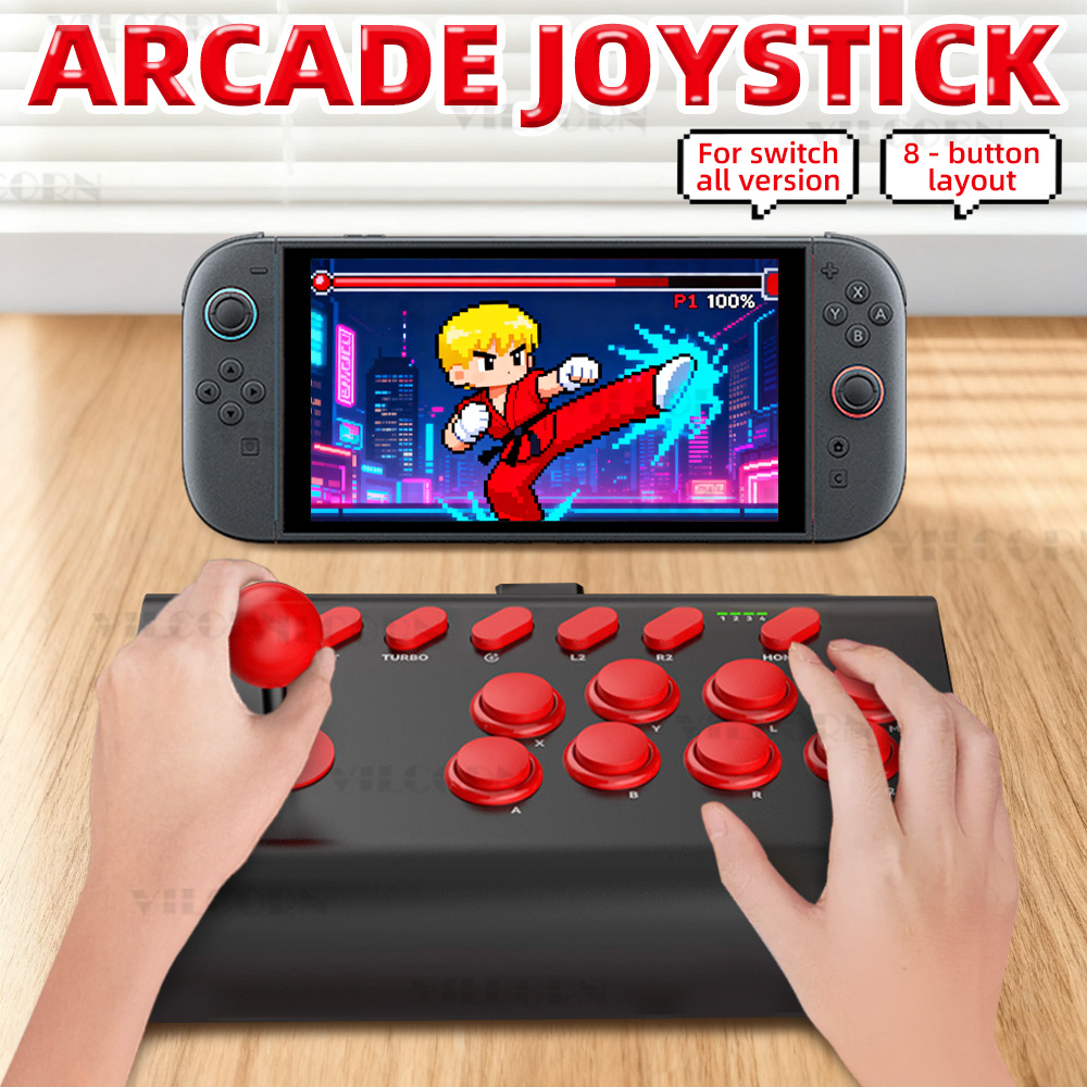 Joystick Pc Gaming - Nintendo Switch için 8 Düğmeli Arcade