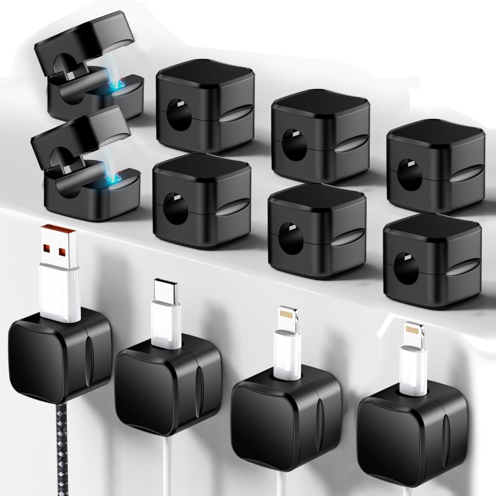 Desk Cable Organizer - Kablo Düzenleyici Manyetik Kablo Klipsleri: 12