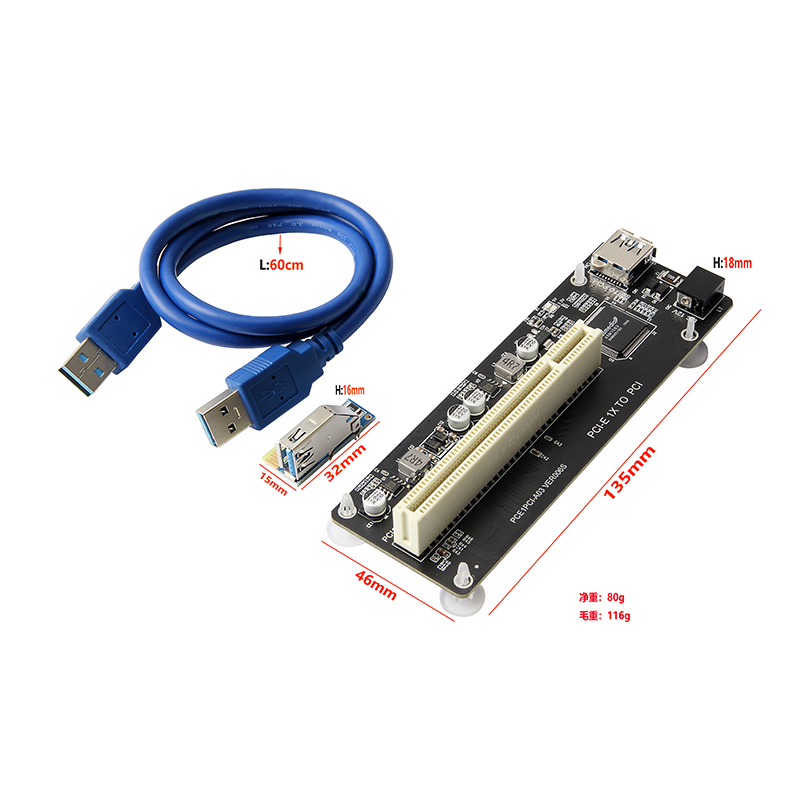 PCI E PCI-E PCI Express X1 PCI - Pcie Riser Cable incelemesi ve fiyatı